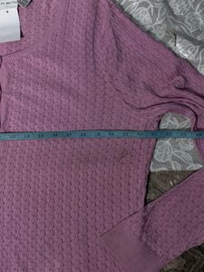 Women's Purple Cable Knit Cardigan