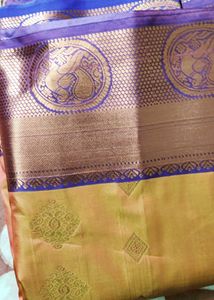 Elegant Purple &amp; Gold Saree