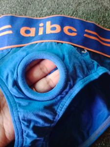 Men's Blue Boxer with hole in. the front