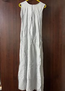 Sleeveless Grey Maxi Dress