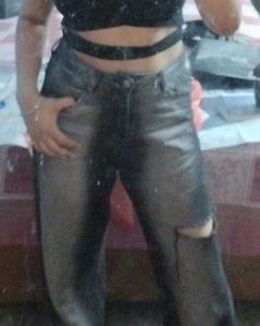 Stylish Black Distressed Denim Jeans
