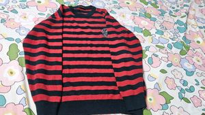 Classic Red &amp; Black Striped Sweater