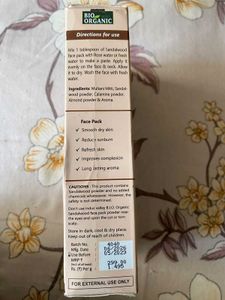Bio Organic Sandalwood Face Pack Powder