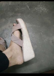 Cute Pink Criss-Cross Slides