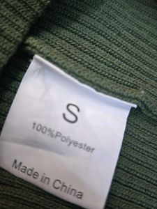 Olive Green Ribbed Mock Neck Top
