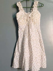 Floral Print Mini Dress with Ruffle Trim