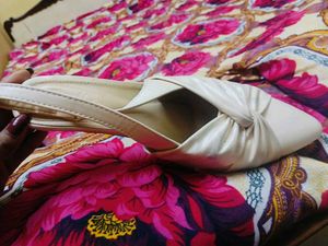 Elegant White Slingback Heels
