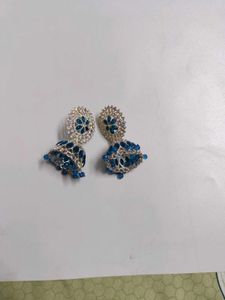 Blue Jhumka Earrings