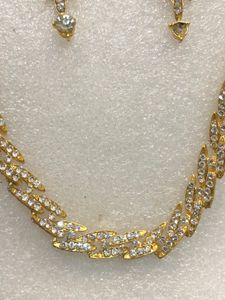Gold &amp; Silver-Tone Diamond-Style Jewellery Combo S