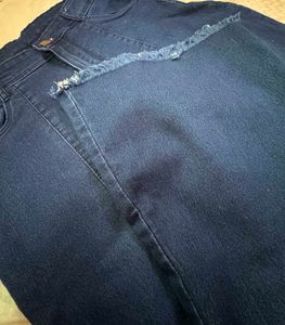 Flared Blue Denim Jeans