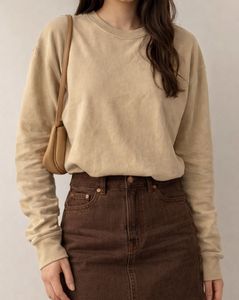 Beige Crewneck Sweatshirt