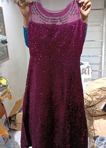 Sparkling Purple Sequined Gown