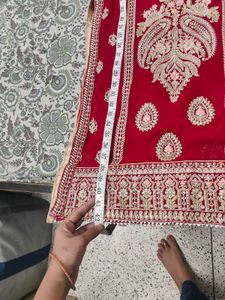 Exquisite Red &amp; Pink Bridal sarara Set