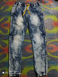 Men Blue Slim Fit Mid-Rise Jogger Jeans