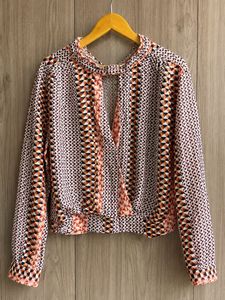 Chic Geometric Print Blouse