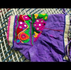 Stunning Yellow &amp; Purple Lehenga Set