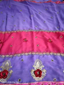 Purple Beautiful Saree