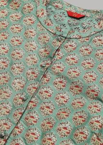 Green Printed Kurta