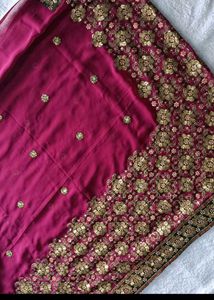 Designer Embroidered Silk Saree