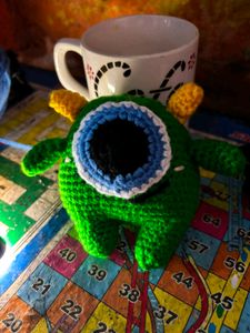 Handmade Crocheted Green Monster Toy