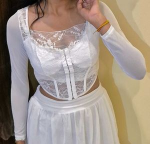 Sheer Lace Corset Newme Top