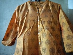 Stylish Mustard Printed Kurta