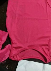 Pink Ribbed Tank Top