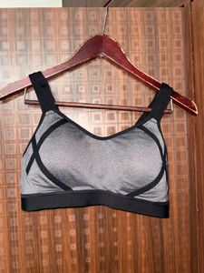 Grey Imported Crossback Sports Bra🩶