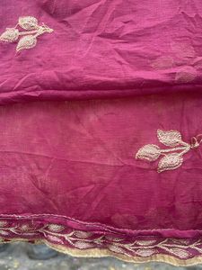 Elegant Embroidered Maroon Dupatta