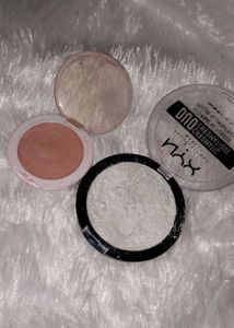 NYX highlighter  and Maybelline blush