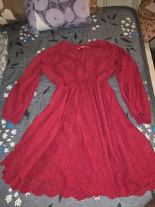 Westside Short Red cotton kurta