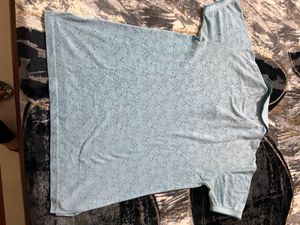 Stylish cyan Patterned Polo Shirt