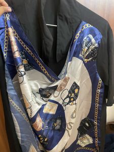 Designer Print Silk Scarf dress
