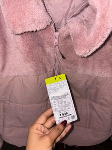 NEW ZUDIO Pink Two-Tone Padded Jacket