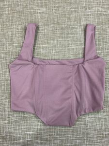 New-Chic Purple Corset Top