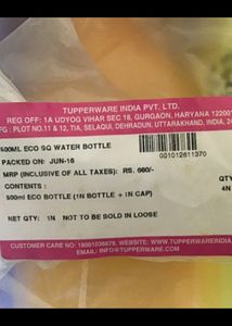 Tupperware 500 ml Eco Bottle Plastic 4 Pieces