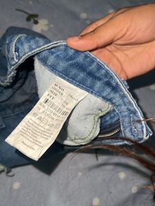 Distressed Denim Shorts