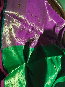 Stunning Emerald Green Embroidered Saree