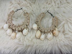 🐚Boho Seashell Hoop Earrings🦭