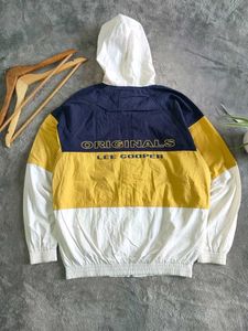 Colorblock Hooded Windbreaker Jacket