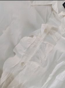 Classic White Ruffled Blouse