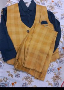 Mustard Yellow 3 piece Boys Suit