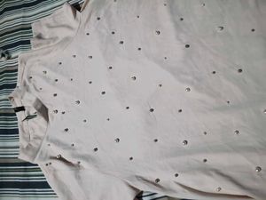 Sheer Pearl Embellished Top