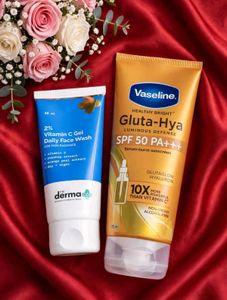 The Derma Co. Face Wash & Vaseline Sunscreen