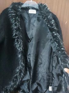Black Fur Trimmed Jacket
