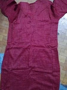 Red Striped Kurta