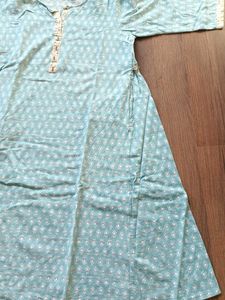 Light Blue Printed Kurta (xL)