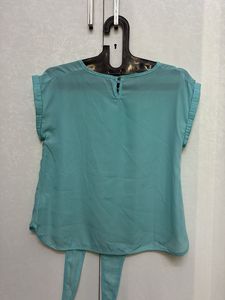 Sparkly Teal Sheer Top