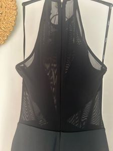 Black Mesh Panel Dress:UNUSED