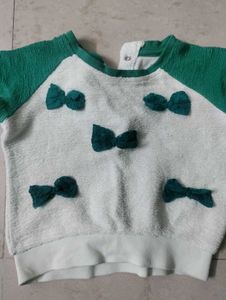 Baby Girl Cute Partywear Applique Sweatshirt
